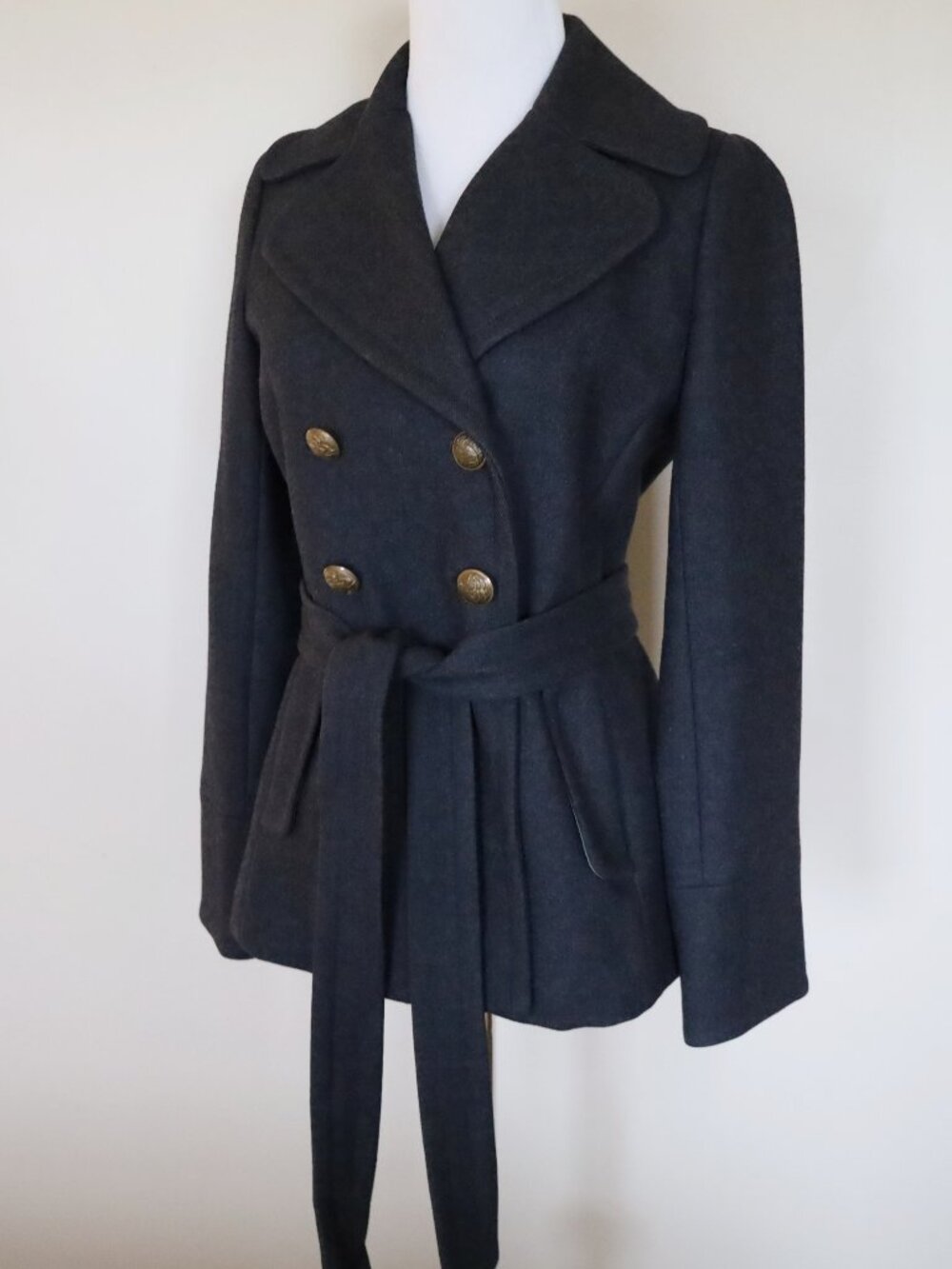 J. CREW Size 2 Women's Gray Wool Jacket Coat Pea Coat